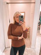 Four Seasons Ribbed Knit Chocolate - Tosca & Salome
