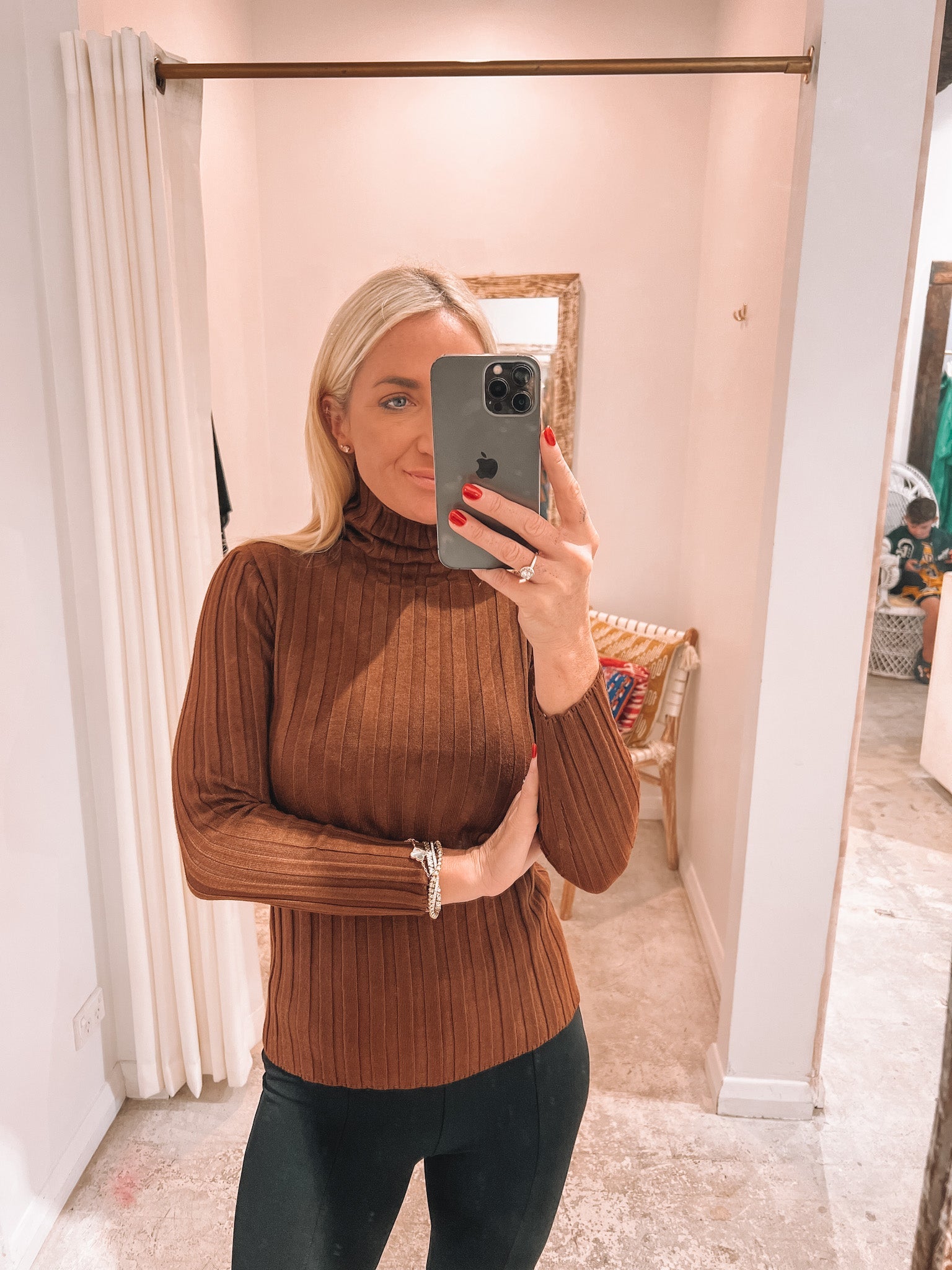 Four Seasons Ribbed Knit Chocolate - Tosca & Salome
