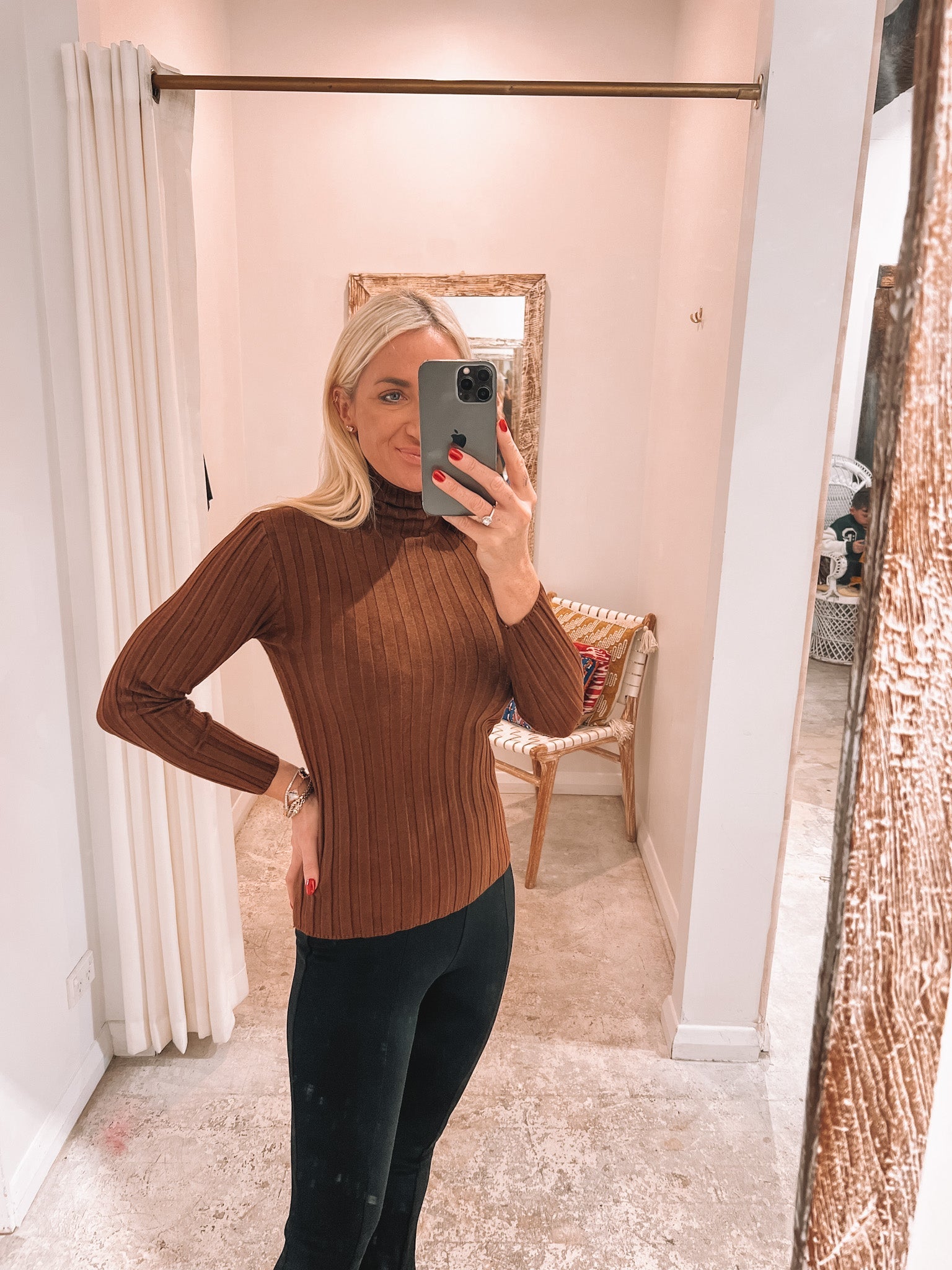Four Seasons Ribbed Knit Chocolate - Tosca & Salome