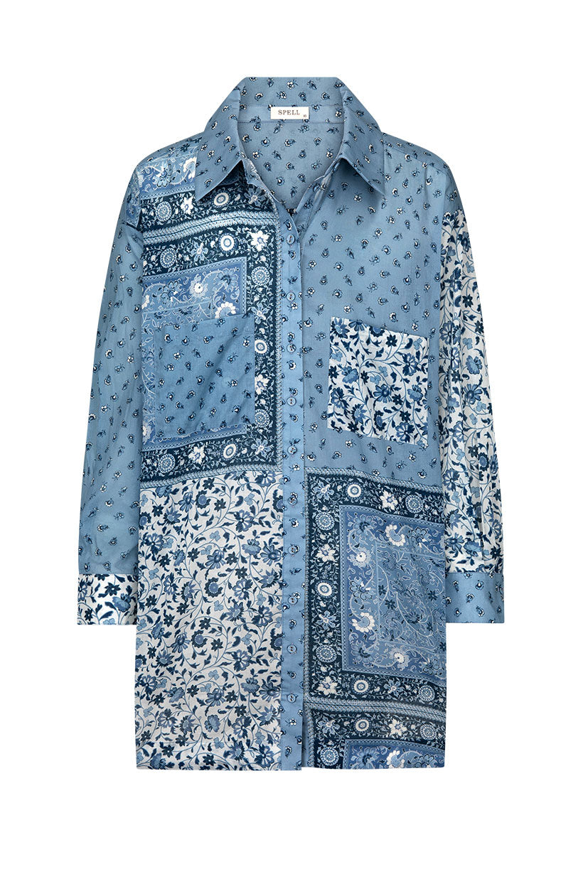 Spell - Sunshine Bandit Shirt Dress - Chambray – Samsara Collection