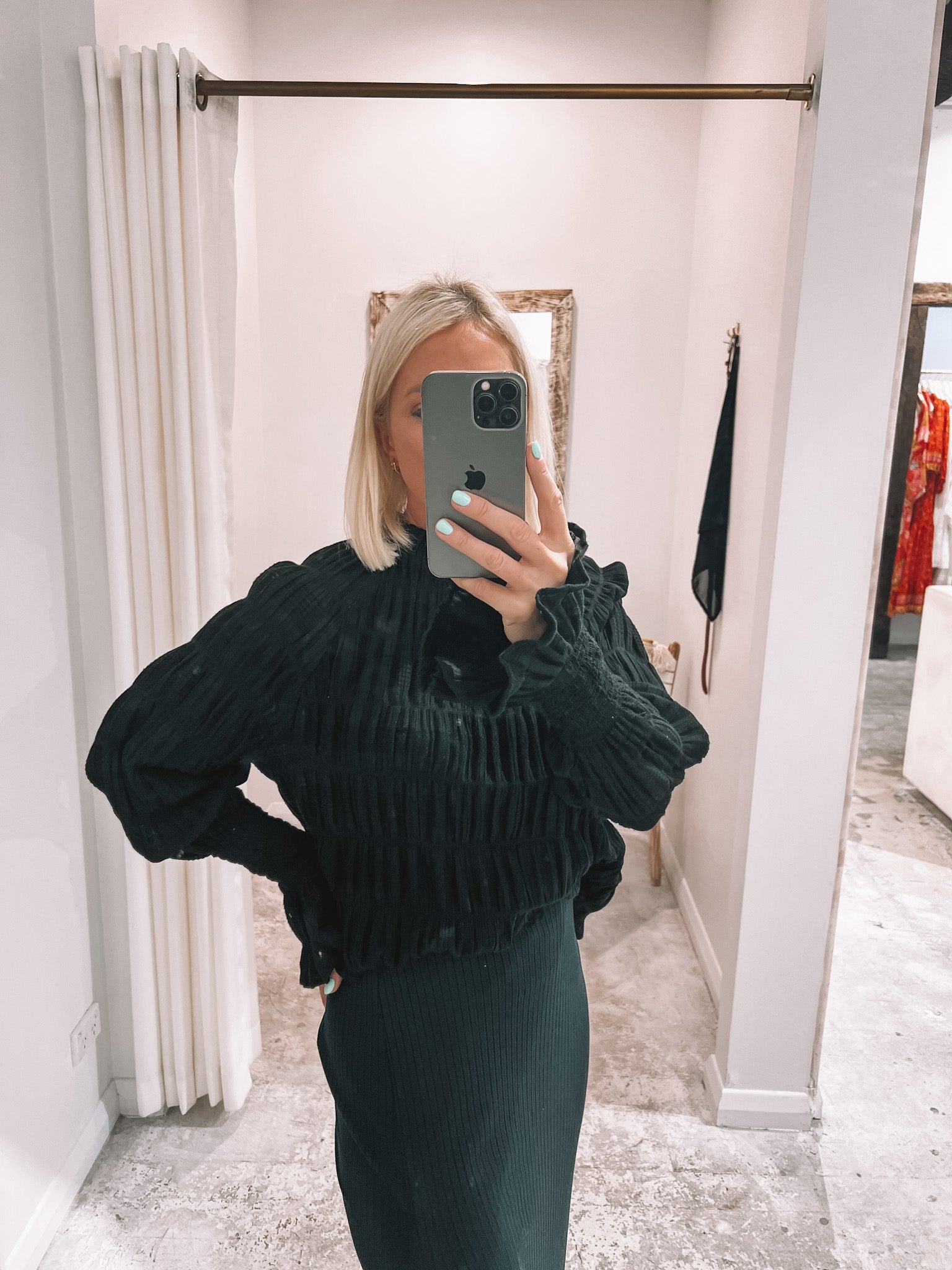 Valencia blouse black - Tosca & Salome